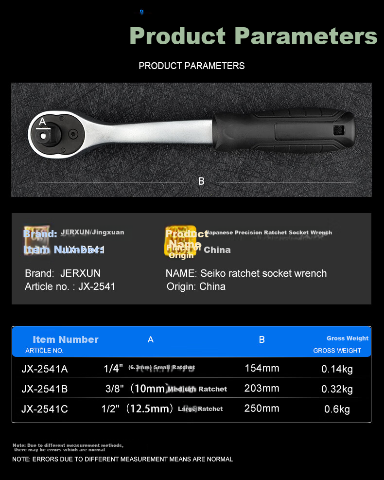 JERXUN Ratchet Socket Wrench, 1/2 Inch, Large Fly, 72 Teeth, Multifunctional, Quick Release, Bidirectional, Automotive Repair Torque Wrench, for Home Use 3