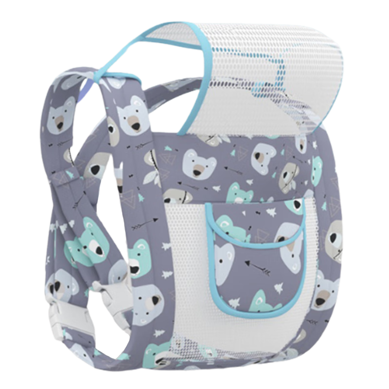 9I9 Baby Carrier, Front And Rear Use, Infant Waist Stool, Double Shoulder, All Seasons Mesh, Newborn Outdoor Carrying, 0-3 Years Old, Gray