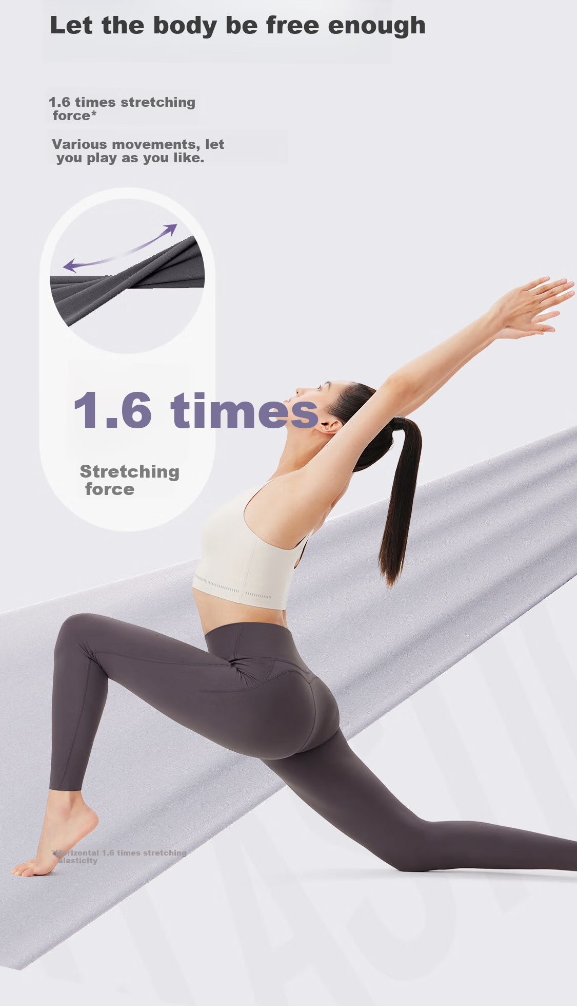 Keep Yoga Pants for Women, High-Waisted Butt-Lifting Leggings, Pilates Dance Fitness Pants, Workout Tights for Outdoor Wear, Distant Mountain Gray, Size M 6