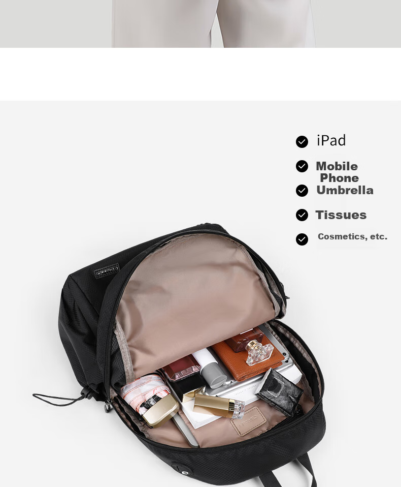 C.BANNER Backpack for Women, Middle School Student Bookbag, Large Capacity Simple Casual Travel Backpack, Stylish High-Quality Laptop Bag, Fashionable Versatile 3