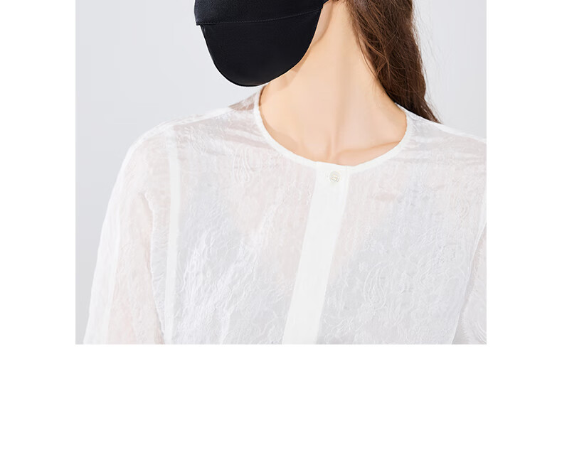 FANCET 100% Mulberry Silk Skin-Enhancing Face Mask for Women Summer UV Protection 3D Eye-Corner Silk Face Cover 19