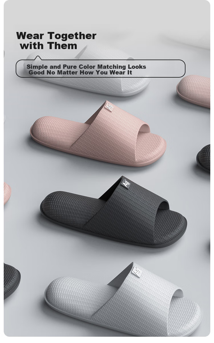 Sanli Non-Slip Indoor Home Slippers for Men And Women, Bathroom Outdoor Wear Summer Sandals, Gray, Size 40-41 7