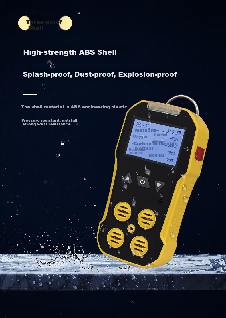 BAOSHIAN Four-In Gas Detector Toxic And Harmful Gas Detection Combustible Oxygen CO Hydrogen Sulfide Concentration Alarm 7