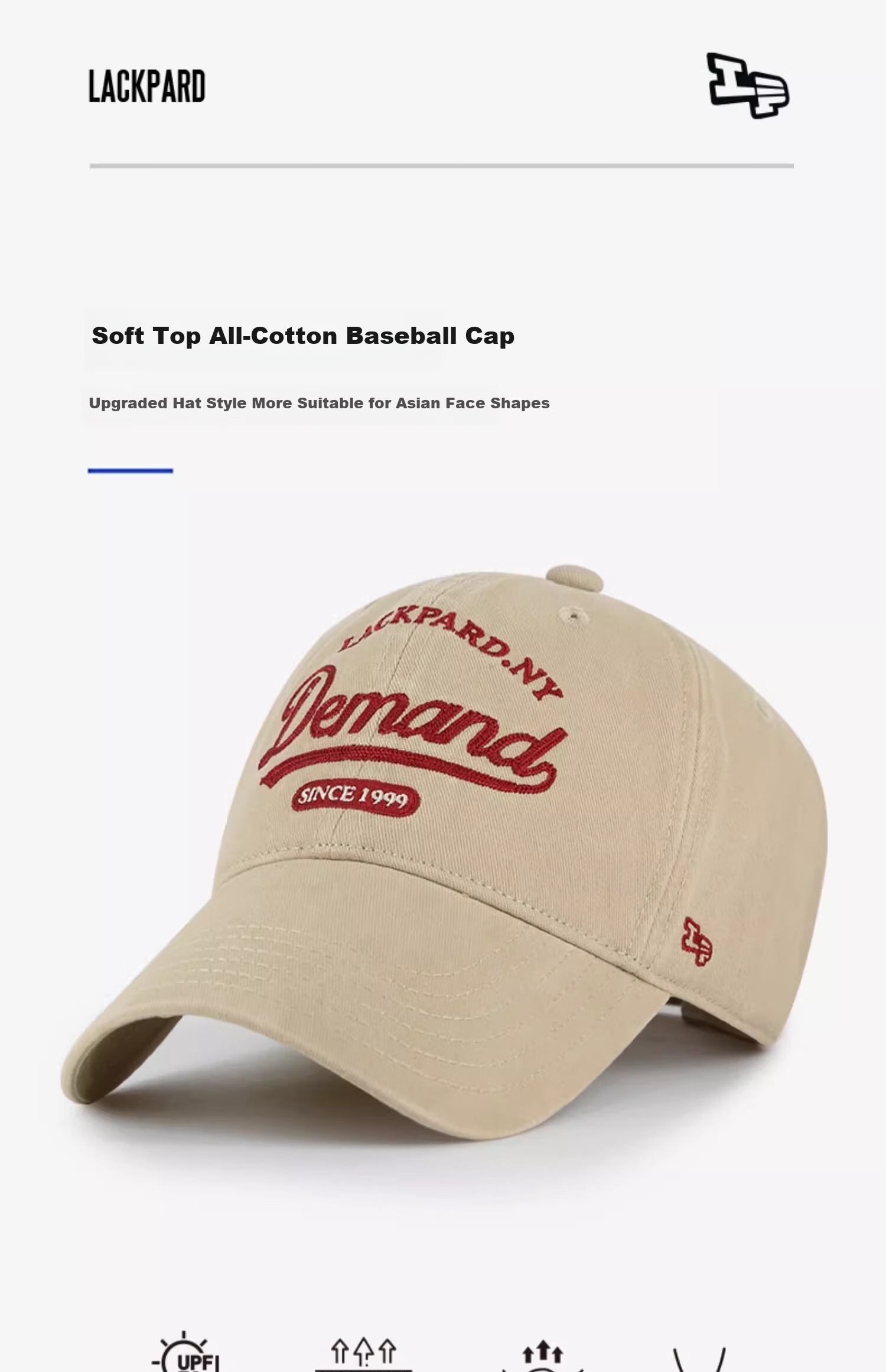 LACKPARD 2026 Spring Summer New Baseball Cap High-Weave Combed Cotton Soft Portable Foldable Versatile Pink 1