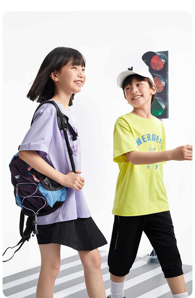 Annil Children's Clothing, Boys And Girls Round Neck Short Sleeve T-Shirt, 2025 Summer New Style, Pure Cotton, Sports Casual, Quick-Drying, Breathable 8