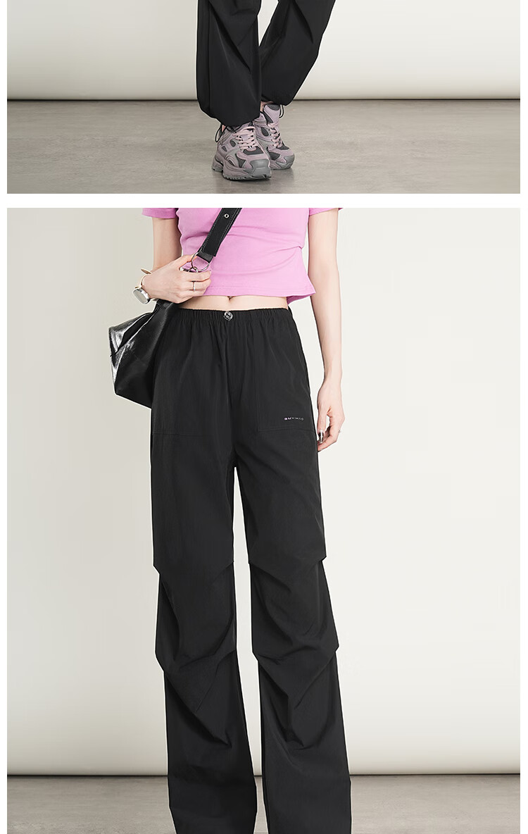 BOPRUIEY Women's Work Pants 2025 Summer Thin Convertible Narrow Leg Sports Hiking Casual Straight Leg Paratrooper Pants 21