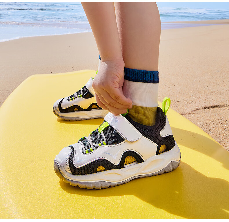 Ginoble Baby Walking Shoes, Summer Functional Sandals for Boys And Girls, Beach Shoes GW1743 Bright White/Almond Pink 7