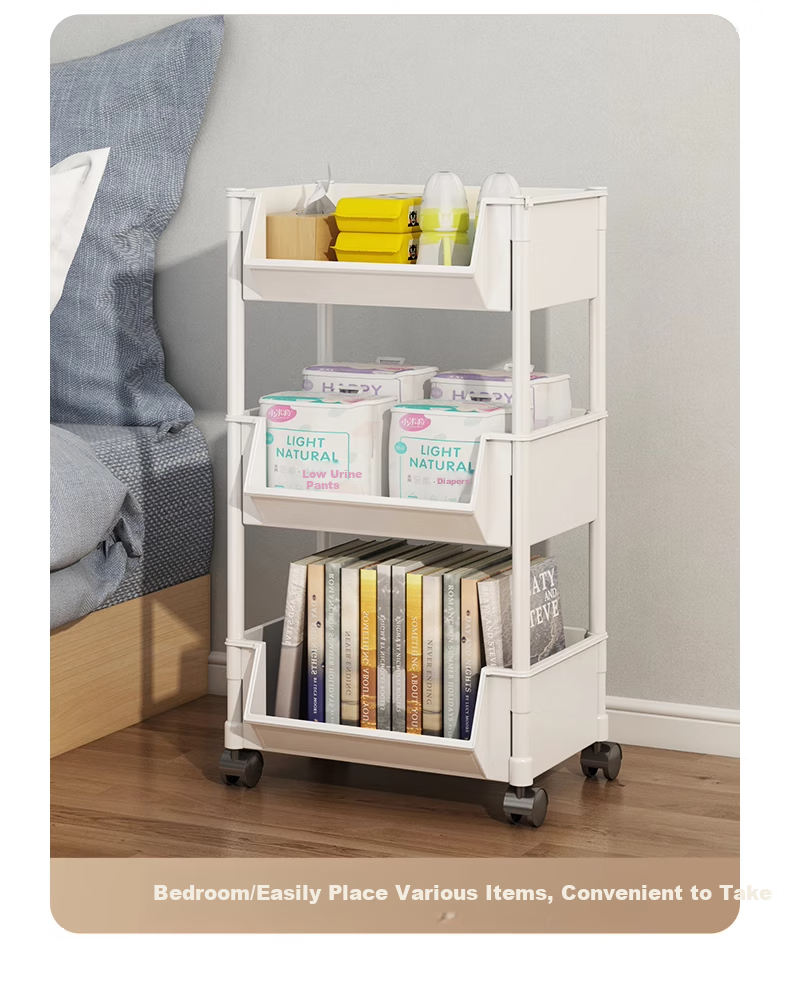 YOUQIN Kitchen Storage Rack, Floor-Standing Multi-Layer Organizer Shelf, Vegetable Trolley, Multifunctional Fruit And Vegetable Basket Storage Rack 10