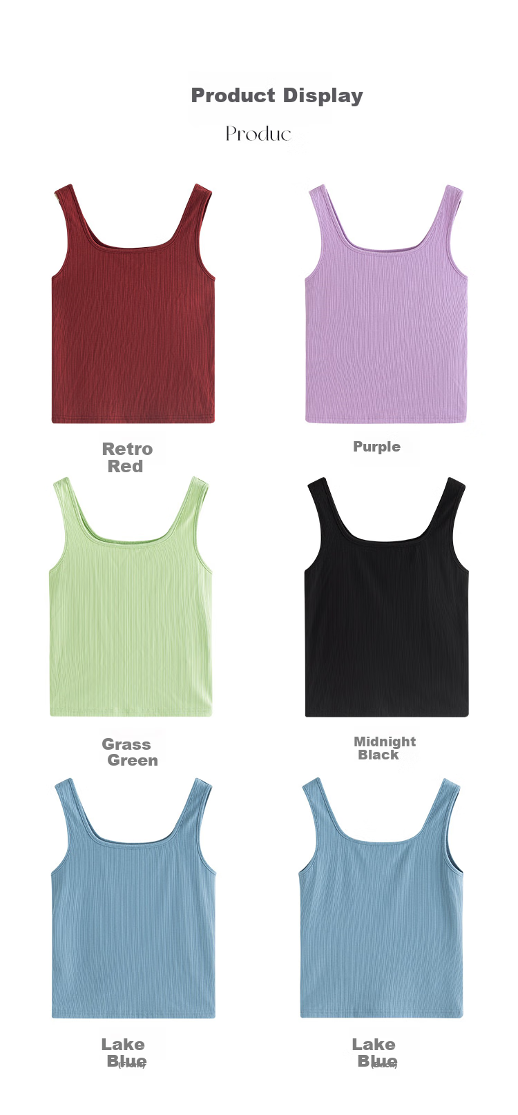 INMAN Slim Fit Vest Women Summer Base Layer Slimming Inner Wear Outer Wear Black L 21