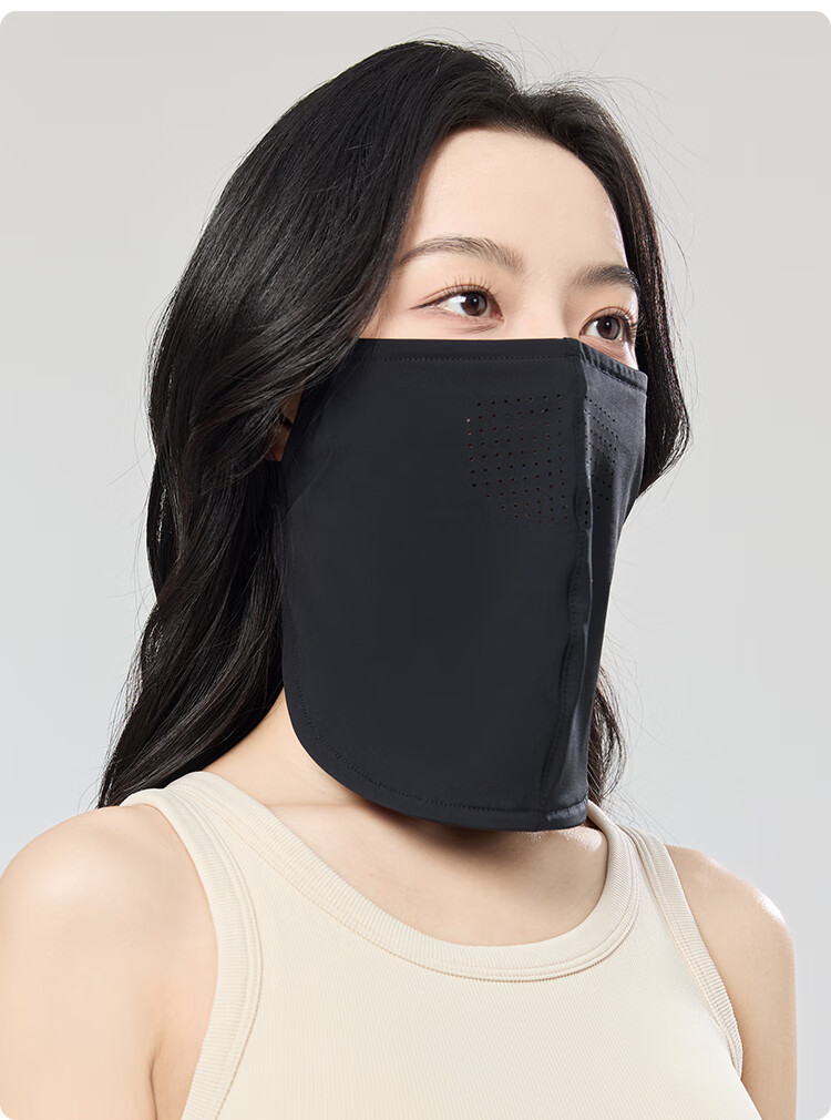 JIUMU Ice Silk Sun Protection Face Mask for Women Summer Outdoor UV Protection Breathable Full Face Ear-Hook Mask for Driving 13
