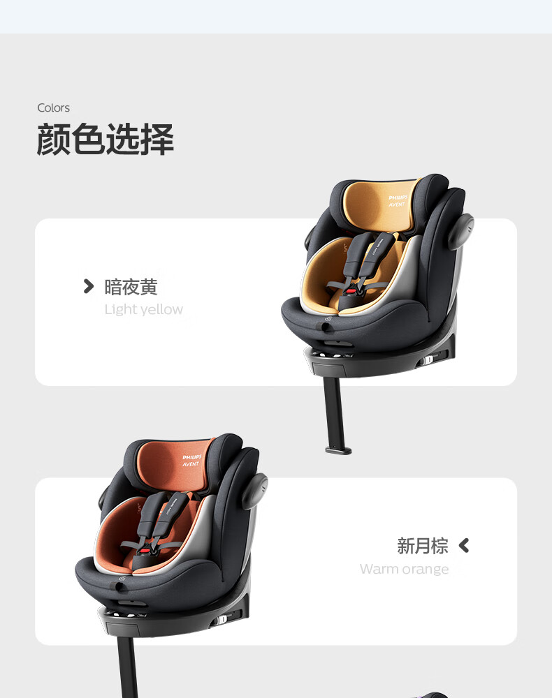 PHILIPS Child Safety Car Seat for Ages 0-12, 360-Degree Rotation, I-Size Certified, ISOFIX Five-Point System 27