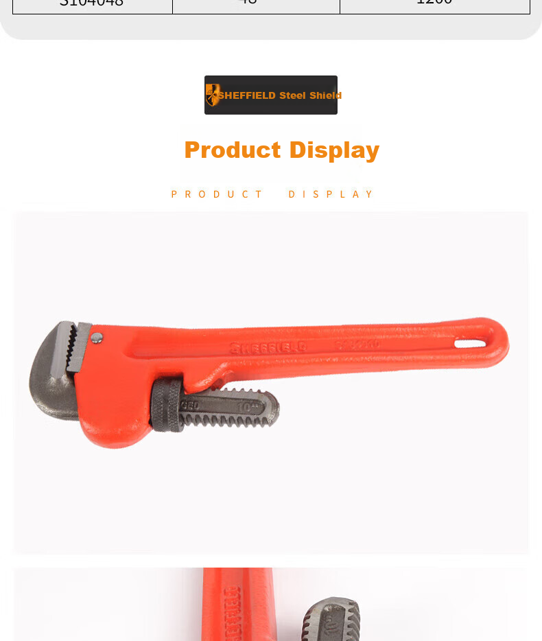 Gangdun SHEFFIELD S104018 Pipe Wrench, 18-Layer Heavy-Duty Pipe Pliers, Water Pipe Wrench 3
