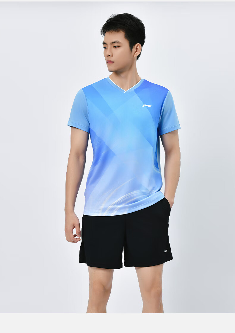 LI-NING Table Tennis Shirt New Professional Quick-Dry Short Sleeve Breathable Training Competition Sportswear 3XL 11