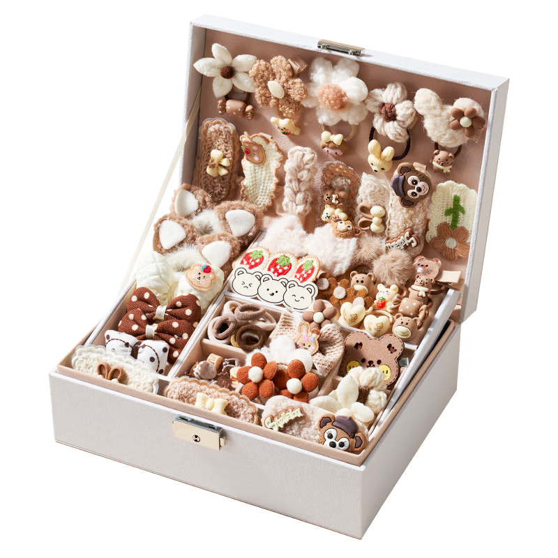 Dimoarch Children's Hair Clips And Accessories, Birthday Gift for Girls Aged 7-14, Pretend Play Toy Jewelry Box