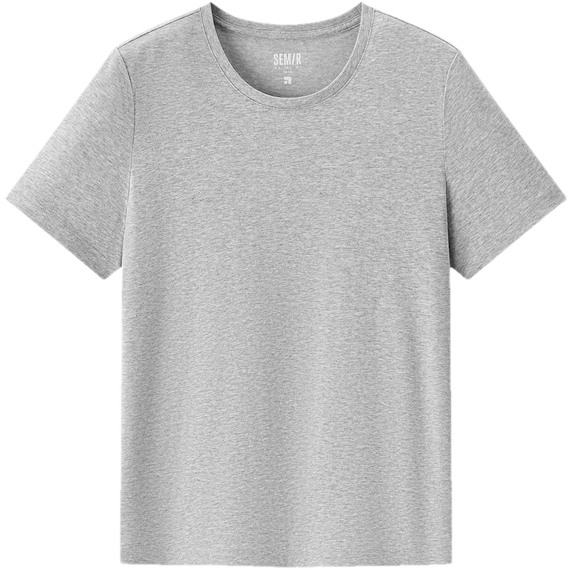 Semir Women's Short Sleeve T-Shirt, Cropped Fit, Slimming, Regular Shoulder, Inner Layering, Summer Cool Feel, Fitted Base Shirt, 109326100001