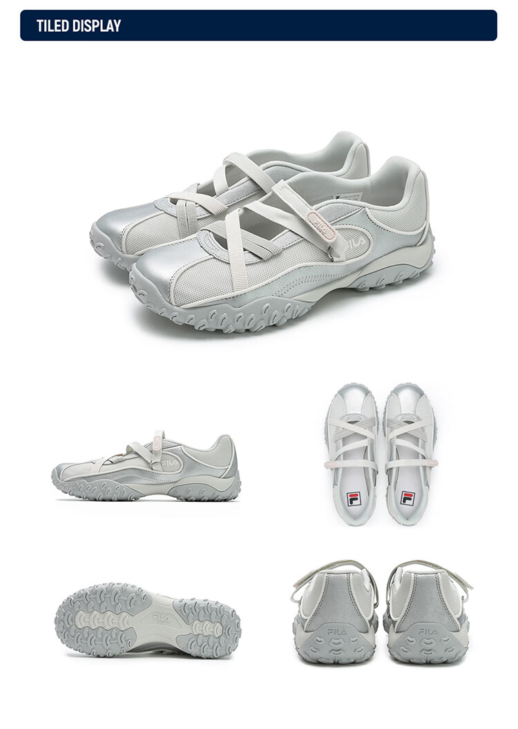 FILA Official PEBBLE SANDAL Retro Sandals for Women, Ballet Flats, Casual Shoes 8