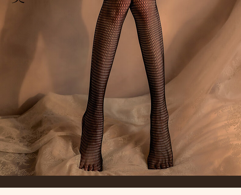 Zhenmei Women's Wide Waistband Integrated Suspender Stockings Sexy Black Hollow Fishnet Stockings 2-Pack Black 7157 8