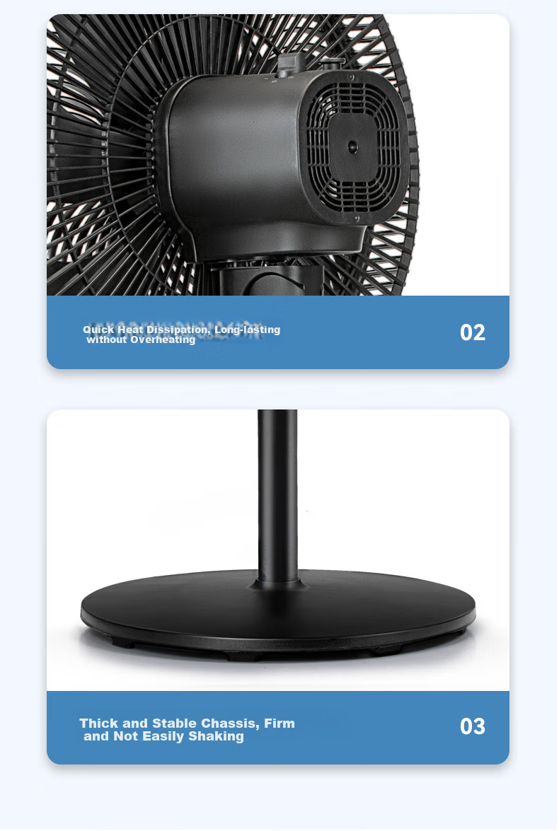 GREE Electric Fan, Energy-Saving Floor Fan for Home Use, Large Air Volume Standing Fan for Students, Living Room And Dormitory, Mechanical Quiet Electric Fan FD-35X65h7 Black Upgraded Versio 15