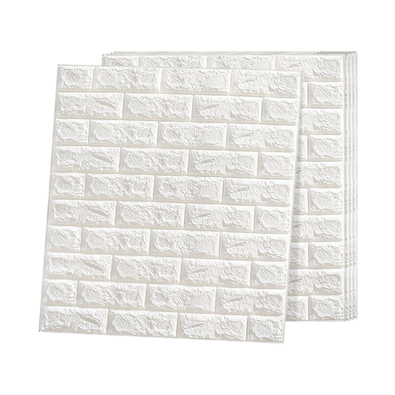 Cuttlefish Anti-Collision Wall Stickers 3D Self-Adhesive Wallpaper 5 Pieces 8mm Moisture-Proof Bedroom Foam Brick Background Wall Decoration Stickers