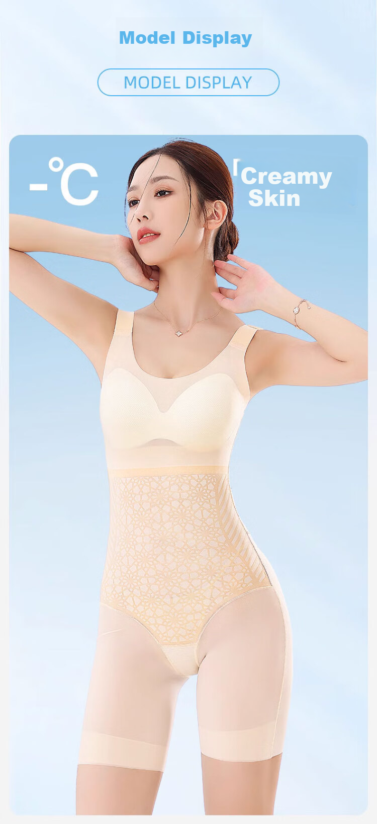 LangSha Ultra-Thin Seamless Shapewear Bodysuit, Breathable Summer Slimming Waist-Cinching Body-Shaping Underwear, Postpartum Tummy Control Shaping Slimming Garment 16