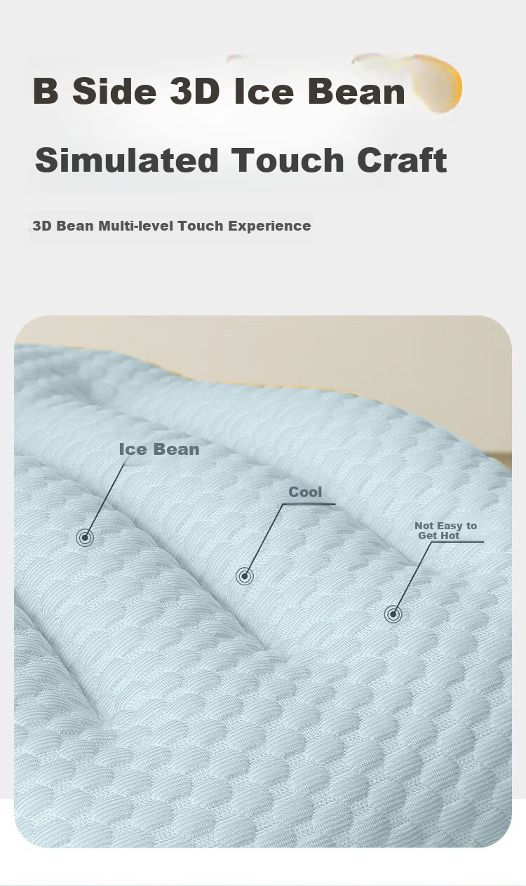 Aibaoshi Children's Pillow, Summer Ice Bean Pillow for Primary School Students, Nap Pillow, Kindergarten Pillow, Washable, Happy Caravan S761 5
