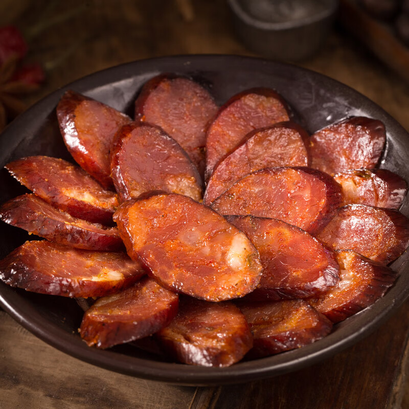 杨大爷烟熏四川特产腊肠全肉腊味双椒香肠1斤装500g