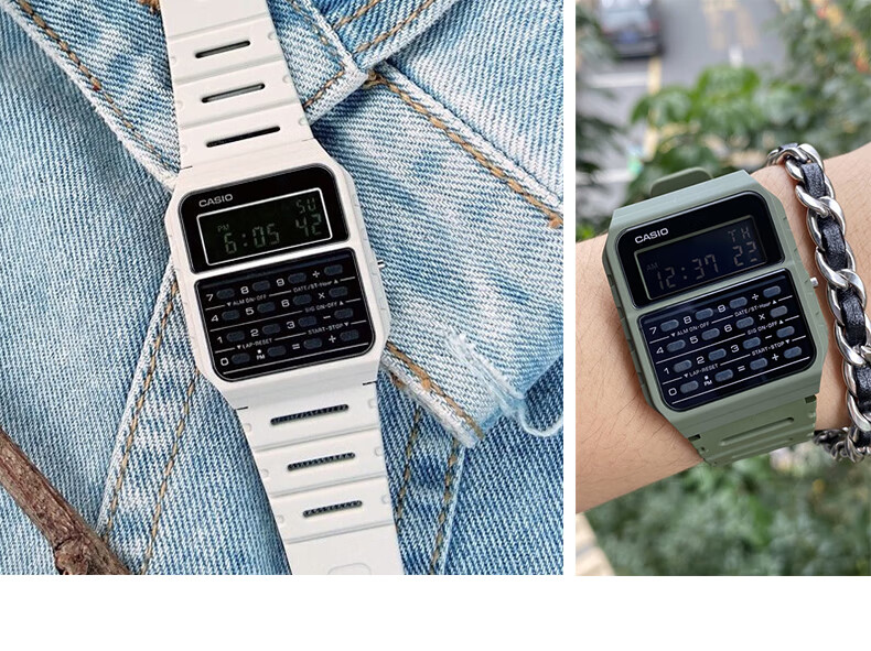 Casio Watch for Men, Retro Small Square Dial, Calculator, Student Electronic Watch, CA-53WF 4