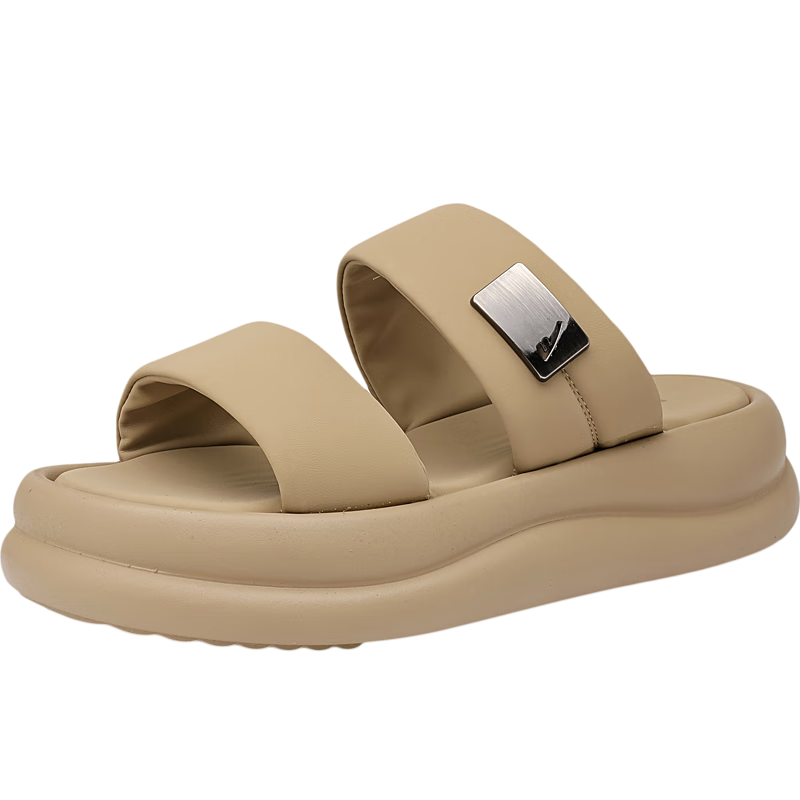 Warrior Women's Thick-Soled Platform Outdoor Sandals, Indoor Home Slippers, Summer, WSL(WZ)-1471, Khaki, Size 36