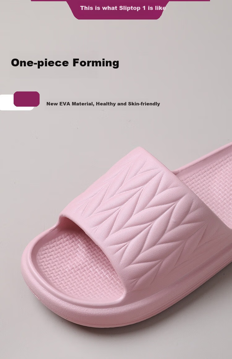 GUOLUOFEI Eva Slippers for Men, Summer Indoor Home Non-Slip Bathroom Shower Squishy Feeling Sandals, Black, Size 42-43 5