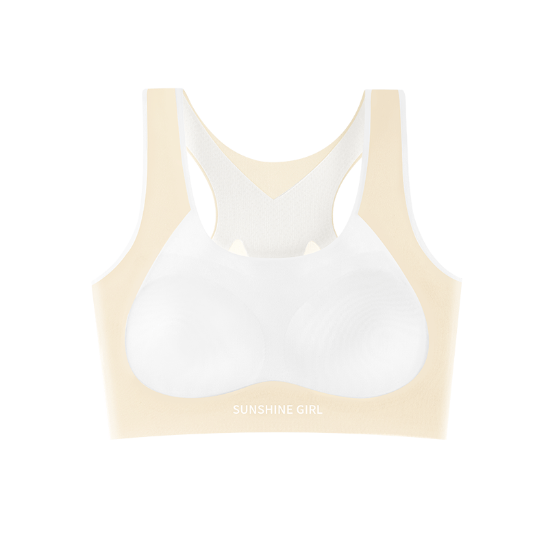 Meishianxuan Girls' Bra for Middle And High School Students, Puberty Girls' Underwear, Children's Sports Vest to Make Large Breasts Appear Smaller