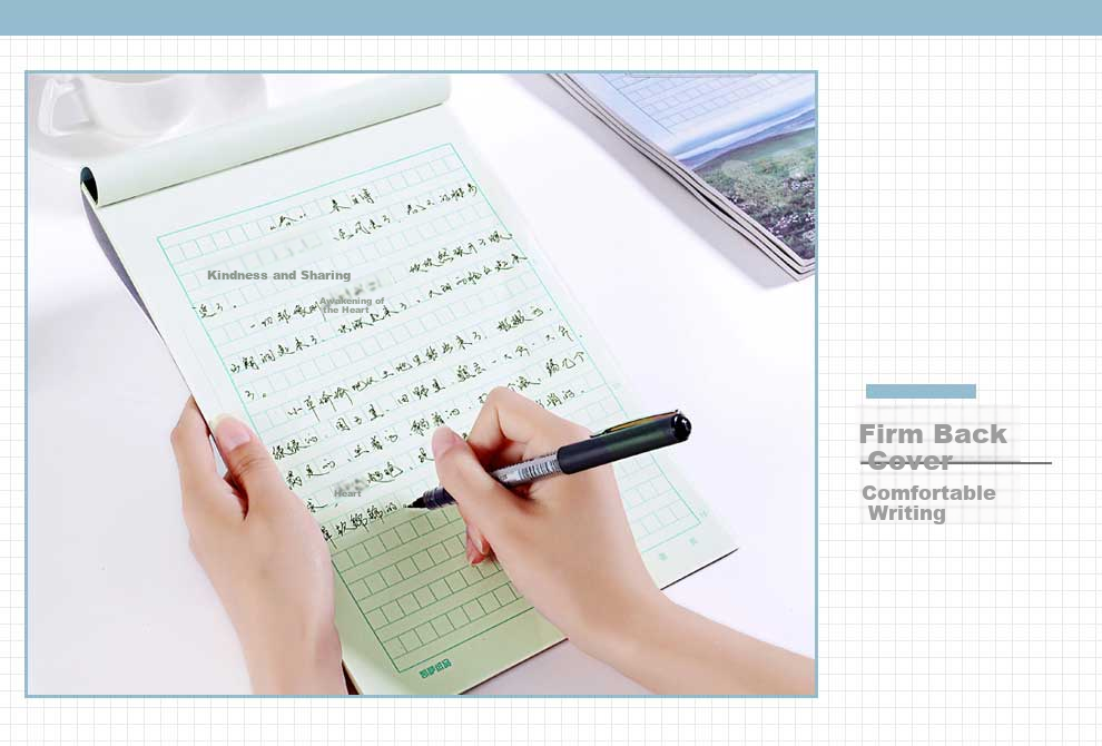 KAISA 16K Composition Notebook, Pack of 10, Chinese Language Homework Book, 30 Sheets of Composition Paper And Draft Paper, High School Student Learning Essential 4