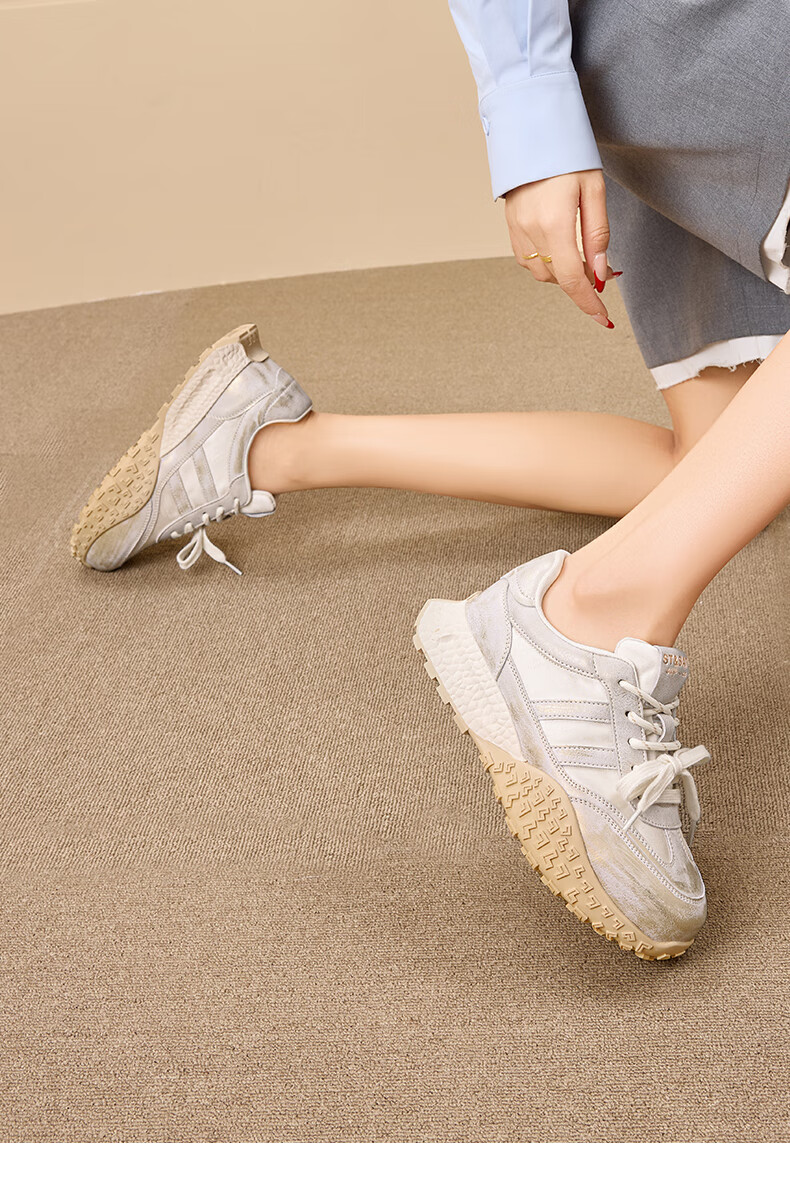St&Sat Classic German Training Shoes for Women, 2025 New Autumn And Winter Style, Thick-Soled Height-Increasing Forrest Gump Shoes, Comfortable Commuter Casual Shoes 4