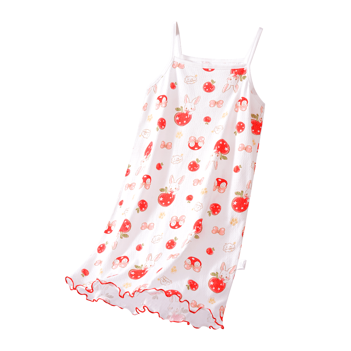 DEESHA [100% Cotton] Girls' Nightgown, Camisole Sleepwear, Loungewear, Base Layer, Inner Wear, Air Conditioning Clothing