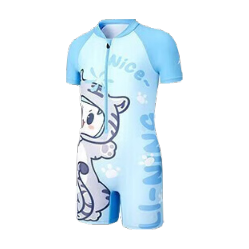Li-Ning Children's Swimsuit, One-Piece Square-Leg Swim Trunks for Boys And Girls, Surfing Suit, Quick-Drying Hot Spring Swimwear, Ages 3-6