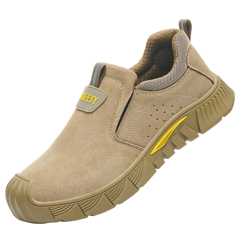 Shierlingzhi Safety Shoes for Men, Work Shoes, Breathable, Wear-Resistant, Anti-Smashing, Puncture-Resistant, Non-Slip, Welding, High-Temperature Resistant, Steel Toe Cap, Model 535, Size 39