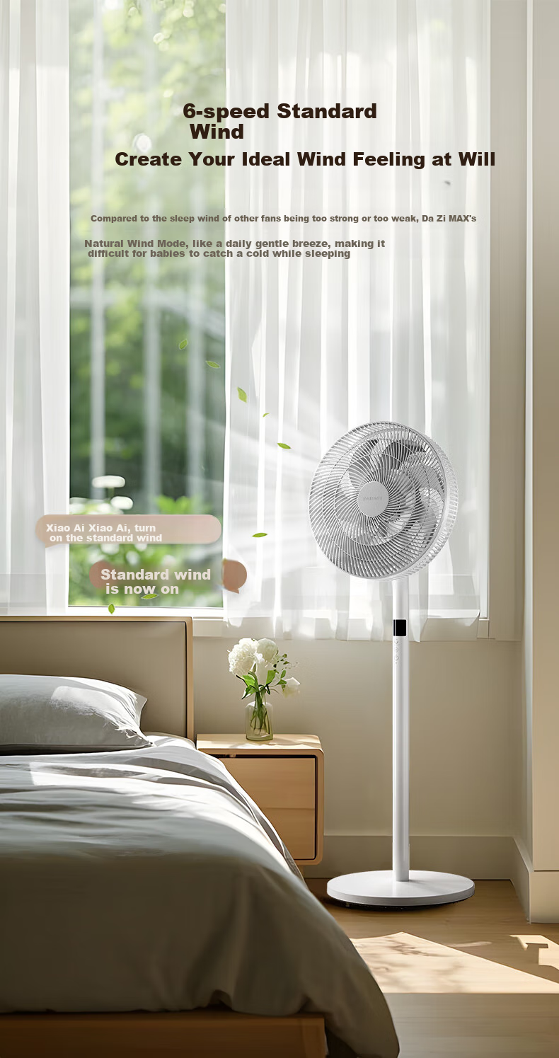 AIRMATE Electric Fan, Home Soft Wind Floor Fan, Desktop Small Fan, High Air Volume, Voice Control, Remote Control, Energy-Saving, Oscillating, Dormitory Seven-Blade Quiet Standing Fan FS35-SR106 12