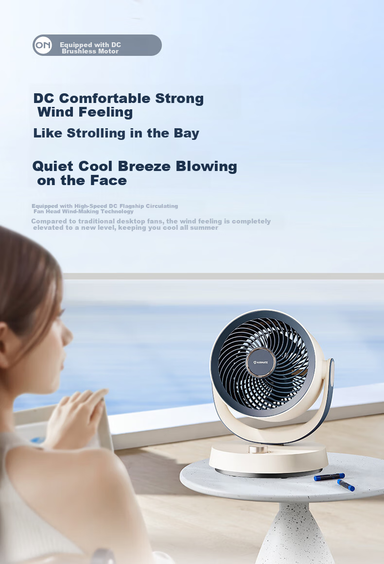 AIRMATE Air Circulation Fan Remote Control Home Desktop Electric Fan Quiet Energy-Saving Clothes Drying Circulation Ventilation Oscillating Small Fan Air Conditioner Companion FA15-RD278 5