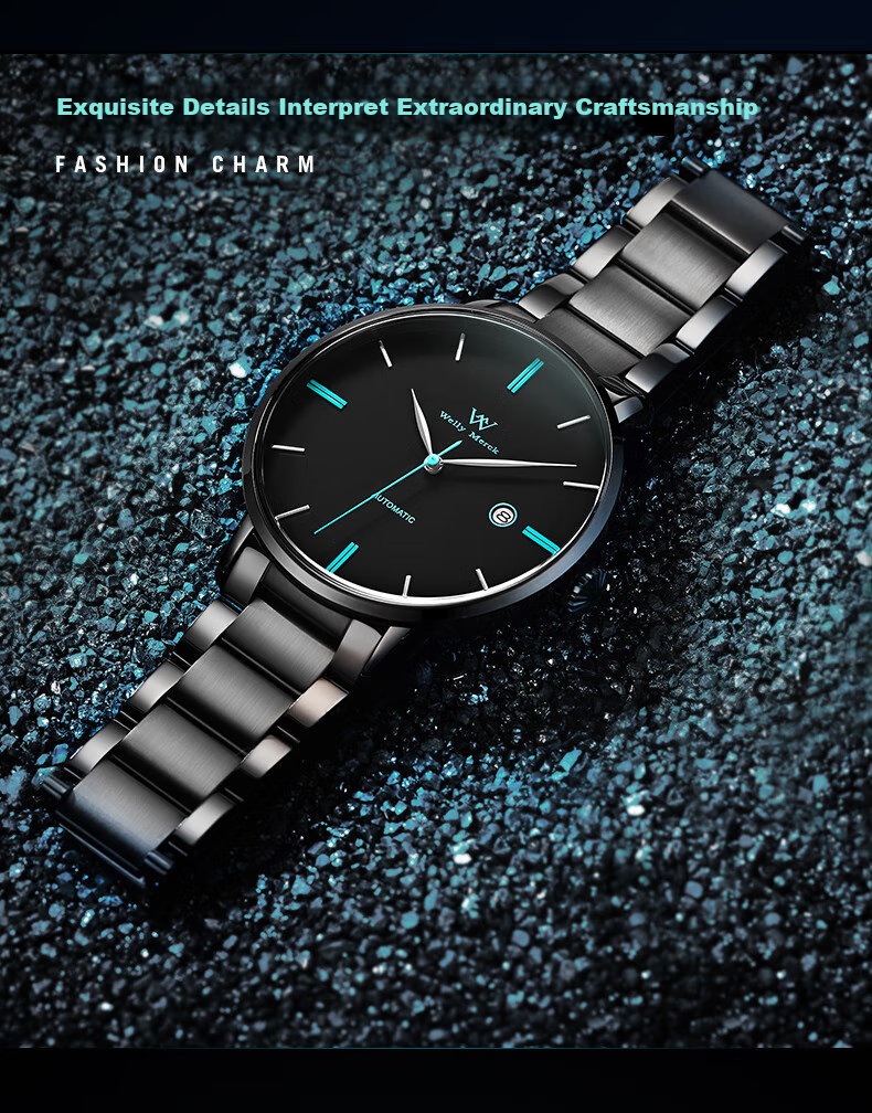 Welly Merck Men's Mechanical Watch, Practical Gift for Students And Teachers on Men's Day 9