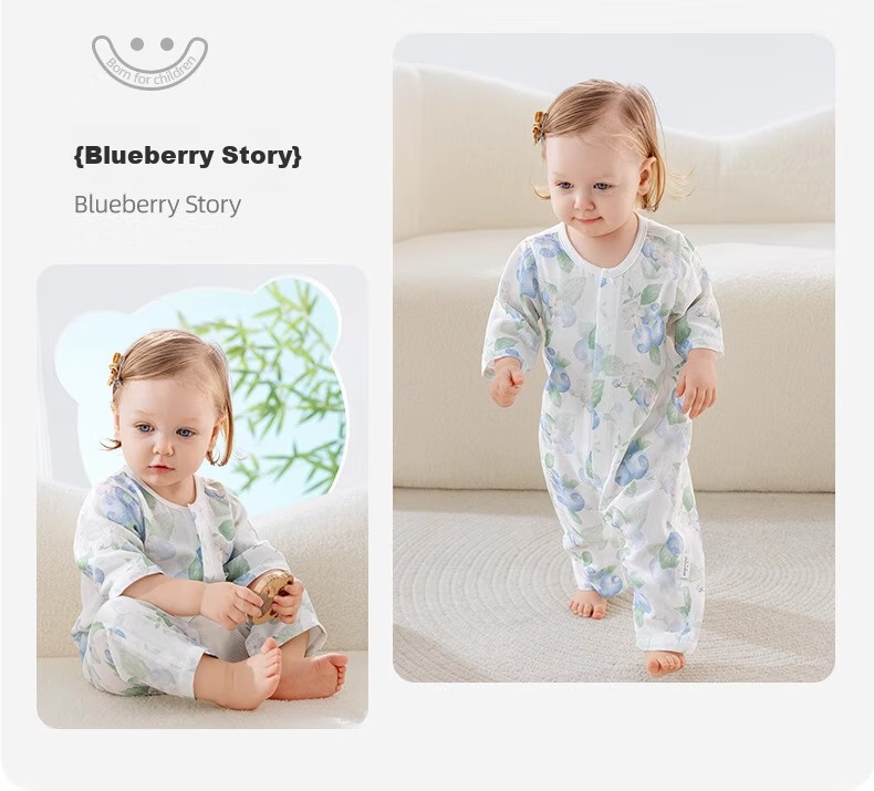 Beitaisi Baby Clothes, Summer Thin Romper, Infant Back Mesh Breathable Three-Quarter Sleeve Air Conditioning Suit Pajamas 21