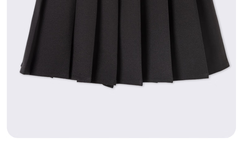 Luomeng Girls' Pleated Skirt, Children's Half Skirt, School Uniform, for Older Children And Elementary Students, Preppy Style Short Skirt, Navy Blue, Size 120 19