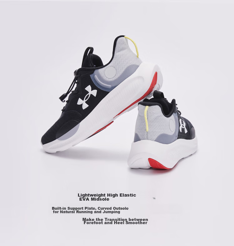 Under Armour Children's Shock-Absorbing Non-Slip Exam Shoes for Older Boys, Breathable Lace-Up Running Shoes 11