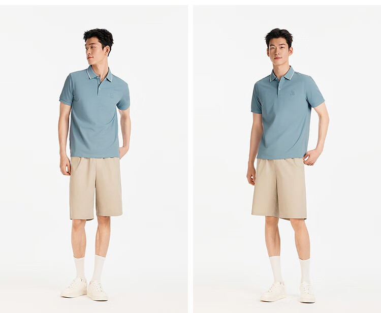 Semir Cool-Feeling Antibacterial | Men's Polo Shirt, Summer Business Short Sleeve, Embroidered Contrasting Collar, T-Shirt Top, Casual Dad Wear 12