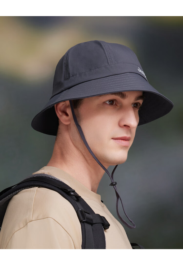 JEEP Men's Sun Protection Bucket Hat Fishing Hiking Outdoor Summer Cap Dark Blue Black 8