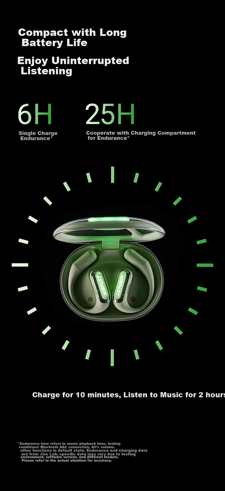 ACEFAST Jisu [Subsidies] Luminous Open-Ear Bluetooth Headphones with Long Battery Life, Call Noise Reduction, Sports Cycling Sweat-Resistant Gaming Earphones Non-Bone Conduction Over-Ear Style 14