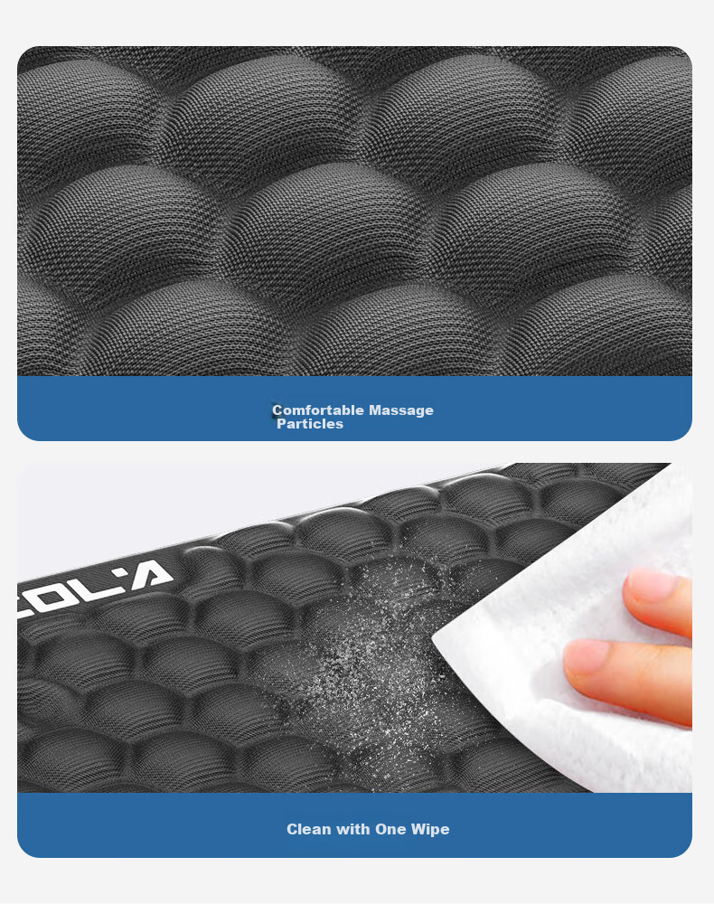 ECOLA 3D Textured Massage Gel Pad, Breathable Soft Comfortable, Antibacterial Rebound Memory Foam, Ergonomic Wrist Rest Keyboard Pad 3