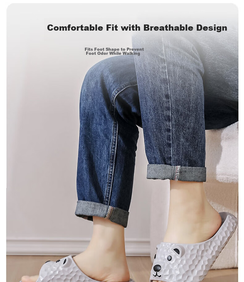 Huameijianbu Ice Bear Stepping on Poop Feeling Arch Support Soft Elastic Bathroom Indoor Outdoor Wear Non-Slip Slippers HM9811 Warm Yellow Size 37-38 12