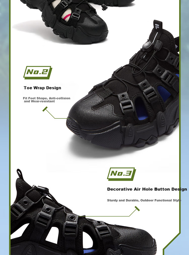 FILA FUSION FILA Trendy Mountain Sandals Outdoor Beach Shoes Women's Sports Shoes 6