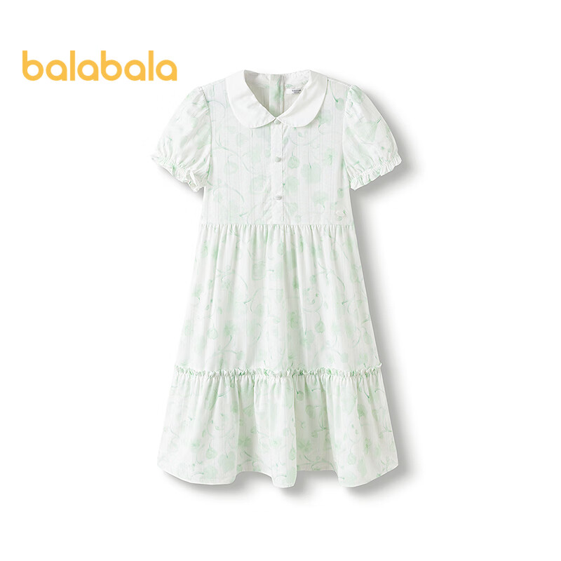 BALABALA Girls' Summer Dress, Hand-Painted Floral Design for Older Children [Same As In-Store]