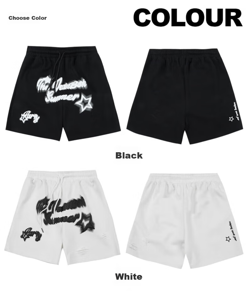 VEIDOORN Summer Heavyweight Party Shorts, Cotton Sweat-Absorbing Basketball Shorts, Sports Shorts, Loose Trendy Four-Point Pants, American Style for Me 12