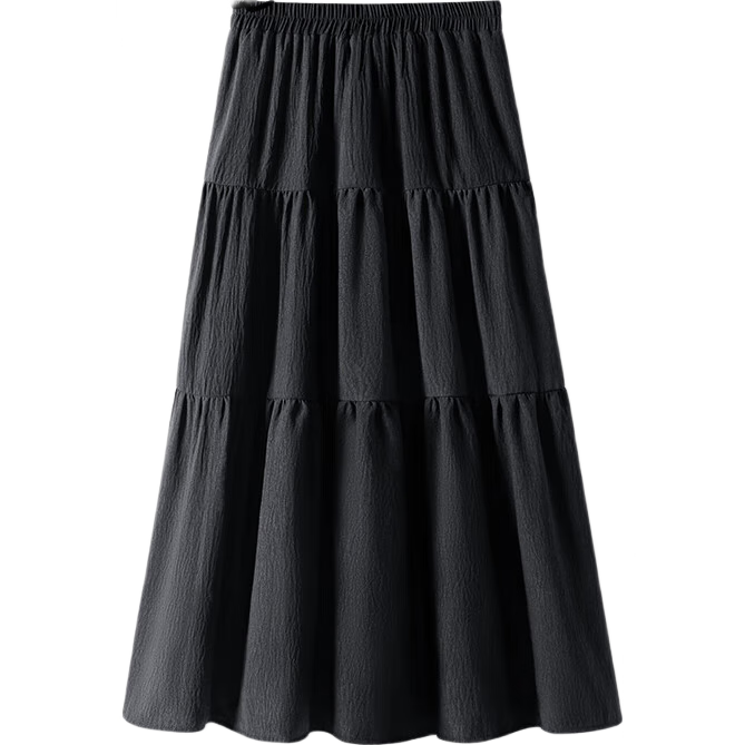 MJ STYLE Cake Skirt for Women, 2026 Spring And Autumn New High-End Lining, Anti-Exposure, High-Waist Slimming Mid-Length Skirt